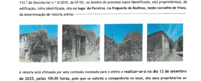 Edital - Notificação | Processo: 17.04.08/2025/25 - Freguesia de Bodiosa