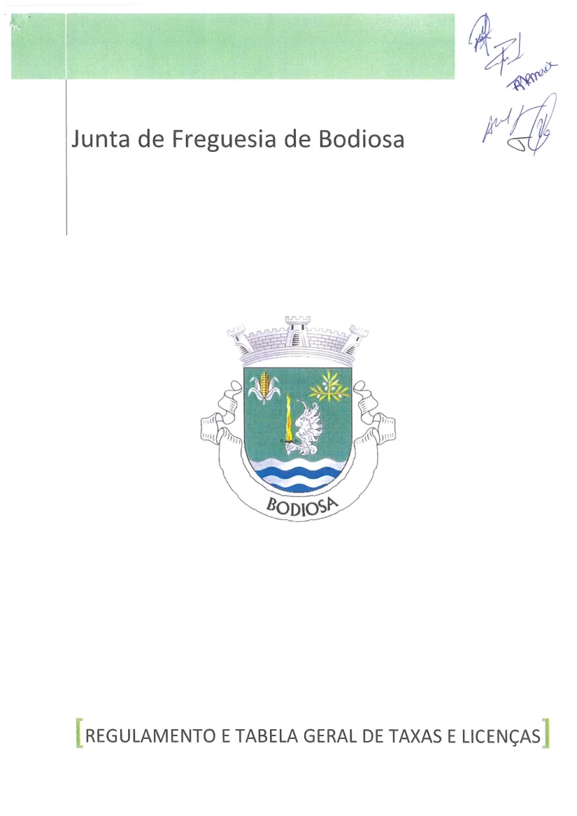  Regulamento e Tabela Geral de Taxas e Licenças
